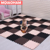 MQIAOHAM Puzzle Eva Foam Material Play Fence Mat For Infant And Kid Jigsaw Pad Floor For Baby Crawling Puzzle Mat 29x29cmx0.8cm