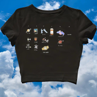 CROP TOP SZA SATURN | RAP TEE MUSIK SINGER TOP | BOOTLEG | GRUNGE | CROPTOP HITAM | CROP TEE SLIM FI