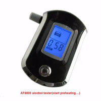 Professional Digital Breath Alcohol Tester Breathalyzer AT6000 alcohol breath tester alcohol detector Dropshipping