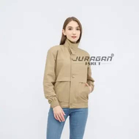 MND Jaket Wanita Canvas Premium Vintage M Cream Khaki
