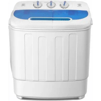 ROVSUN 15LBS Portable Washing Machine, Electric Washer and Dryer Combo with Washer(9lbs) &amp; Spiner(6lbs)