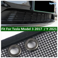 Car Staying Front Grill Bumper Grille Mesh Net Cover Trim For Tesla Model 3 2017 - 2021 / Model Y 2021 Protection Accessories