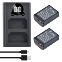 For Olympus BLX-1 BLX1 Camera Battery + LED USB Dual Charger For Olympus OM-1 OM1 2250mAh
