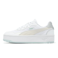 Puma 休閒鞋 Court Lally Skye Aqua Metal 女鞋 白 米白 厚底 緩衝 小白鞋 40161301
