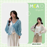 [ Video Sp Thực Tế] Áo Khoác Cardigan Tay Dài MCA Viền Bèo Buộc Nơ A51442