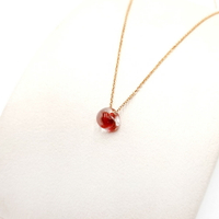 DO Design x覓品竹北手作店-多彩琉璃珠14K鍍金項鍊-紅色