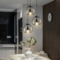現代簡約創意餐廳燈北歐家用個性設計師餐桌吊燈客廳吧檯玻璃吊燈