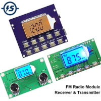 DIY Wireless FM Radio Receiver Module 87.0MHz-108.0MHz Frequency Modulation Digital Radio Transmitter Board with LCD Display