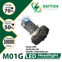 PROMO Lampu UTAMA RAYTON HID Led Motor H6 H4 2 Warna Putih Kuning RTD M01G GAS POL CO