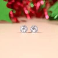 Anting Giwang Berlian Eropa Model Solitaire Milgrain Setting - JB Berlian