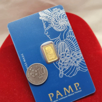 Emas 999,Gold Bar Pamp Gold Bar Fortuna G1 Gram  Design:1860<M0KQ1>9218Y(M9)-Size: