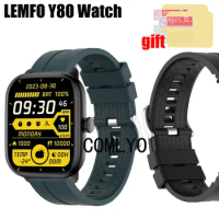 Wristband for LEMFO Y80 Smart Watch Strap Band Belt Silicone Smartwatch Bracelet Screen protector film For women men