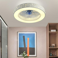 風扇燈隱形臥室led吸頂燈餐廳燈現代簡約家用跨境風扇燈110V220V❀❀城市玩家