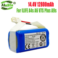 14.4V 2600mAh Rechargeable Lithium Battery For ILIFE A4s A6 V7s Plus A9s W400 Robot Vacuum Cleaner INR18650 M26-4S1P Batteries