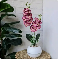 Bunga Anggrek latex cabang 2 artificial Varian7