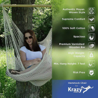 Portable Large Cotton Rope Hammock Chair Comfortable Swing Chair for Courtyard