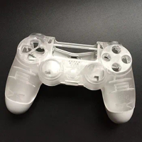Clear Front Transparent Housing Shell Faceplate Cover Back White Case for Playstation 4 Pro PS4 Pro JDS 040 Controller JDM-040