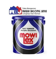 Cat Tembok Mowilex Emulsion Putih E-100 / Mowilex Emulsion Hitam E-200 - Galon 2,5lt PUTIH E-100