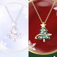 สร้อยคอ เงินแท้ 92.5% ส่งฟรี EMS  รุ่น Christmas  #G28 คําแนะนําการขายที่ร้อนแรงในเดือนนี้