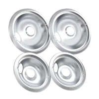 6/8Inch Cooktop Drip Pan Round Burner Drip Pans for Electric Stove Top Thickening to Prevent Bending and Rust Kitchen Supplies