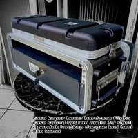 case koper besar hardcase flight case sound system audio 3U small / pendek lengkap dengan laci besi 