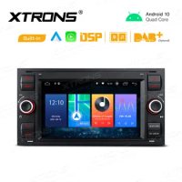 7" Android 10.0 OS Car Multimedia System Player Navigation GPS Radio for Ford Fiesta 2005-2008 Focus 2005-2007 Transit 2006-2008