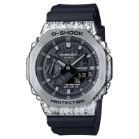 【CASIO 卡西歐】G-SHOCK 油漬搖滾不鏽鋼系列八角系列電子腕錶 44.4mm(GM-2100GC-1A)