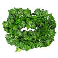 12pcs Artificial Greenery Fake Ivy Leaves Garland Hanging for Wedding Party Garden Wall Decoration