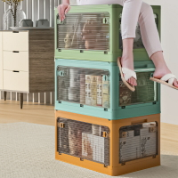 收納箱 折疊塑料收納箱透明整理箱大號玩具衣物儲物箱帶輪書籍整理箱