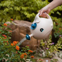 2200ml Outdoor Watering Can Kids Home Patio Lawn Gardening Irrigation Succulent Plant Cute Cartoon Whale Plastic Watering Pot