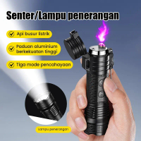 Senter Mini 800LM Portabel Zoom LED 30W Buzzer Kilat Multifungsi Emergency Flashlight 3000mAh-USB Ty
