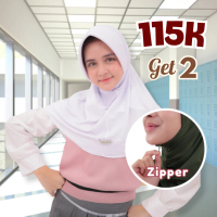 Tiebymin - Adeeva Bergo Zipper Jersey hijab instan
