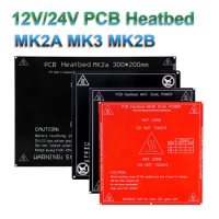 MK2A MK3 MK2B PCB Heated Bed 12V 24V Aluminum Heatbed Hotbed 3D Printer Parts 3D Printing Platform 300x200 214x214 220x220mm