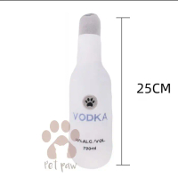 Mainan Gigitan Bentuk Botol Anjing Kucing Squeaky Liquor Bottle Toy - Vodka