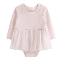 Autumn Baby Girl's Long Sleeve Bodysuit Halter Mesh Skirt Creeper Instagramable Newborn Baby Girl Clothes 0-2Y