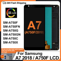 Super AMOLED For Samsung Galaxy A7 2018 A750 LCD Display Touch Screen Digitizer For Samsung SM-A750F A750FN Display Lcd Assembly