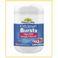 NATURE'S WAY 佳思敏三色深海魚油維生素DHA膠囊180粒 KIDS SMART BURSTS HIGH DHA OMEGA-3 FISH OIL TRIO 180 CAPSULES    