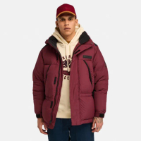 【Timberland 官方旗艦】男款紅褐色防潑水再生羽絨外套(A2N68EIC)