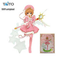 In Stock Original TAITO Card Captor Sakura Kinomoto Sakura Figure 18Cm Anime Action Figurine Collection Model Toy for Girl Gift