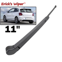 Erick's Wiper 11" Rear Wiper Blade &amp; Arm Set Kit For VW Polo 6C 6R1 MK6 2009 - 2017 Windshield Windscreen Tailgate Window Brush