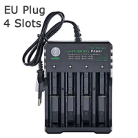 EU 18650 Battery Charger 4 Slots AC 110V 220V Dual For 18650 Charging 3.7V 4.2V Rechargeable Li-ion Battery Charger for 18550