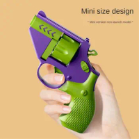 Revolver Toy Gun Safe And Fun Child Not Emissible Spinning Top Birthday Present Toy Revolver Carrot Toy Novelty Toys Unzip Mini