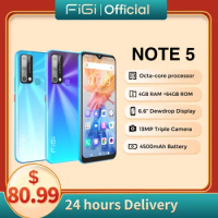 [In Stock] FIGI NOTE 5 Cellphones 4GB 64G Smartphone Android Octa-Core Cell phone 6.6" 4500mAh 13MP mobile phones 24h Delivery