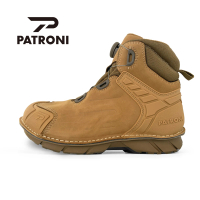 【PATRONI】SF2307BRN ☆SD防水快旋鈕抗靜電安全鞋(中筒 工作鞋 快旋鈕)
