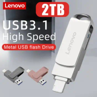 Lenovo 2TB 128GB Lightning USB 3.1 Flash Drive 1TB Pen Drive OTG Pendrive 2 In 1 USB Memory Stick USB Flash Disk For IPhone ipad