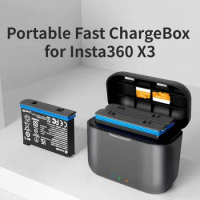 aMagsin Insta360 X3 Fast Charging Box and Battery For Insta 360 ONE X 3 Charger Hub Accessories(Not include battery)