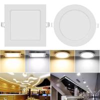 LAMPU DOWNLIGHT LED 18W BENTUK KOTAK / BULAT WARNA PUTIH / KUNING AC 220V INBOW White
