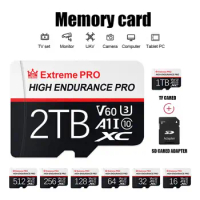 High Speed Micro TF SD Card 128GB 256GB 512GB Extreme Pro 2TB TF Flash Memory Card For Phone Driving Recorder Surveillance Camer