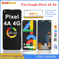 5.81" Original Amoled For Google Pixel 4A 4G LCD Display Screen With Frame Pixel 4A 4G Screen Pixel 4A Back Battery Cover