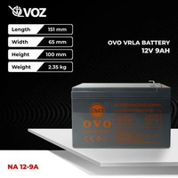 OVO Baterai VRLA 12V 9 Ah - Baterai Aki 12V 9Ah Baterai Panel Surya UPS